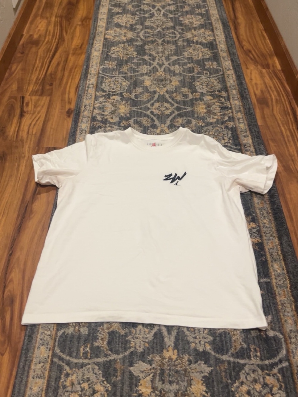 Jordan Zion Williamson White Graphic Chest Logo Tee